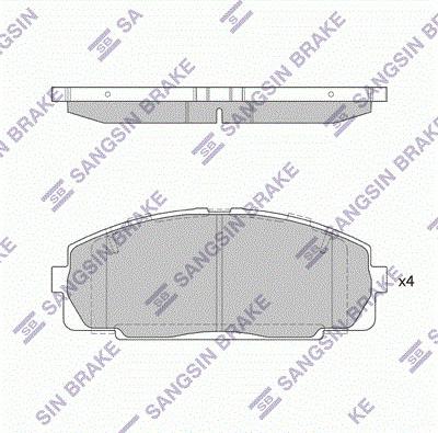 Hi-Q SP2077A - Kit de plaquettes de frein, frein à disque cwaw.fr