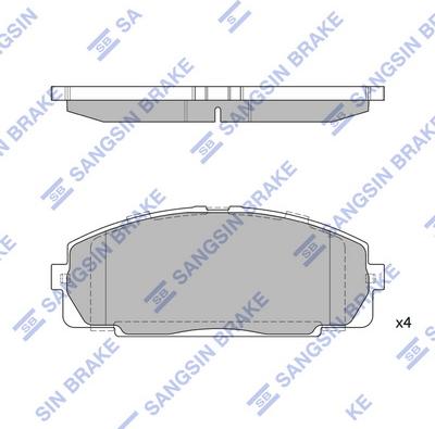 Hi-Q SP2077 - Kit de plaquettes de frein, frein à disque cwaw.fr