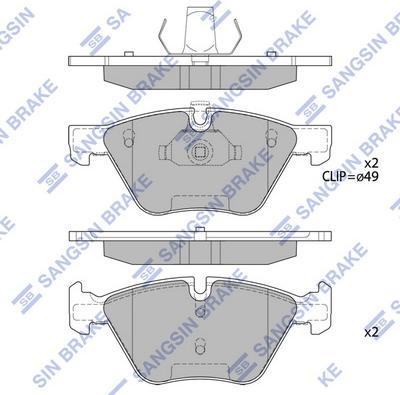 Hi-Q SP2159 - Kit de plaquettes de frein, frein à disque cwaw.fr