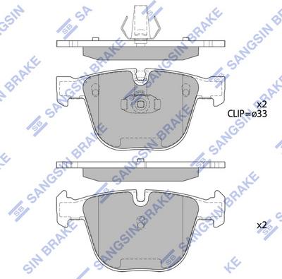 Hi-Q SP2164 - Kit de plaquettes de frein, frein à disque cwaw.fr