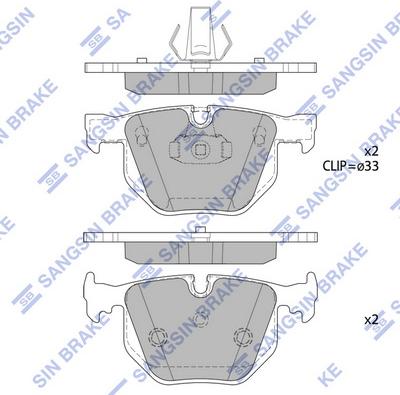 Hi-Q SP2165 - Kit de plaquettes de frein, frein à disque cwaw.fr