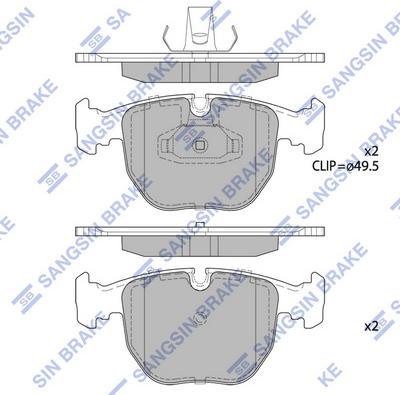 Hi-Q SP2166 - Kit de plaquettes de frein, frein à disque cwaw.fr