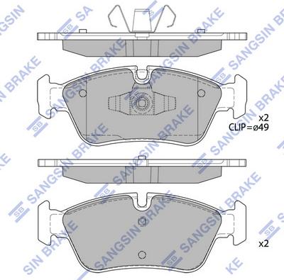 Hi-Q SP2160 - Kit de plaquettes de frein, frein à disque cwaw.fr