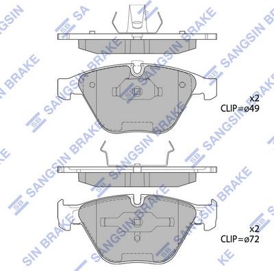 Hi-Q SP2163 - Kit de plaquettes de frein, frein à disque cwaw.fr