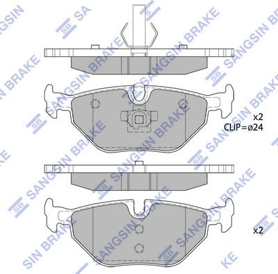 Hi-Q SP2162 - Kit de plaquettes de frein, frein à disque cwaw.fr