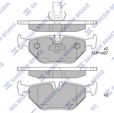 Hi-Q SP2167 - Kit de plaquettes de frein, frein à disque cwaw.fr