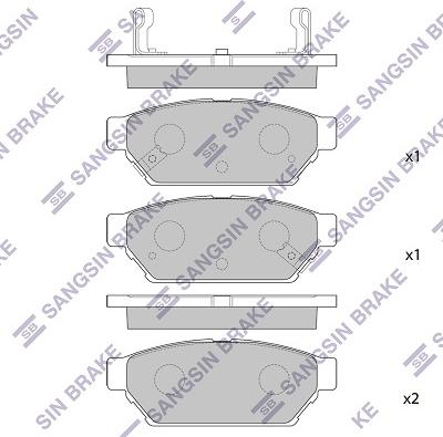 Hi-Q SP2105R - Kit de plaquettes de frein, frein à disque cwaw.fr