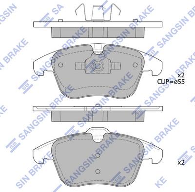 Hi-Q SP2101F - Kit de plaquettes de frein, frein à disque cwaw.fr