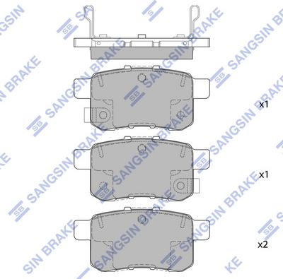 Hi-Q SP2103 - Kit de plaquettes de frein, frein à disque cwaw.fr