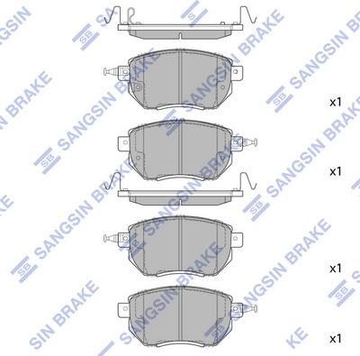 Hi-Q SP2107 - Kit de plaquettes de frein, frein à disque cwaw.fr