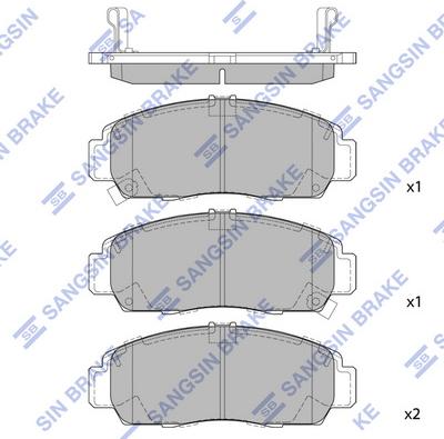 Hi-Q SP2114 - Kit de plaquettes de frein, frein à disque cwaw.fr