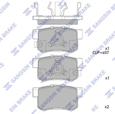 Hi-Q SP2116 - Kit de plaquettes de frein, frein à disque cwaw.fr