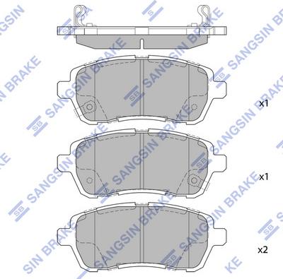 Hi-Q SP2113 - Kit de plaquettes de frein, frein à disque cwaw.fr