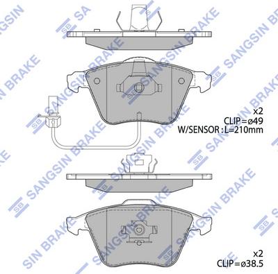 Hi-Q SP2112F - Kit de plaquettes de frein, frein à disque cwaw.fr