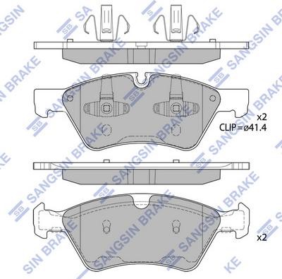 Hi-Q SP2189 - Kit de plaquettes de frein, frein à disque cwaw.fr