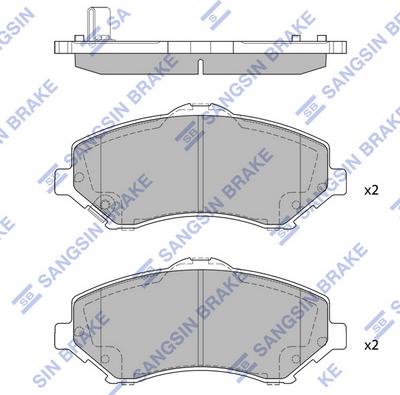 Hi-Q SP2185 - Kit de plaquettes de frein, frein à disque cwaw.fr