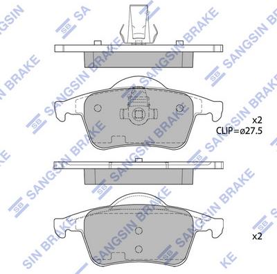 Hi-Q SP2123 - Kit de plaquettes de frein, frein à disque cwaw.fr