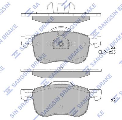 Hi-Q SP2122 - Kit de plaquettes de frein, frein à disque cwaw.fr