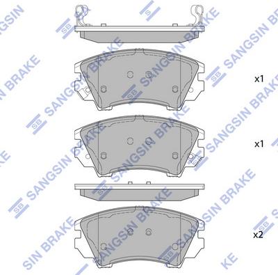 Hi-Q SP2175 - Kit de plaquettes de frein, frein à disque cwaw.fr