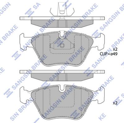 Hi-Q SP2171 - Kit de plaquettes de frein, frein à disque cwaw.fr