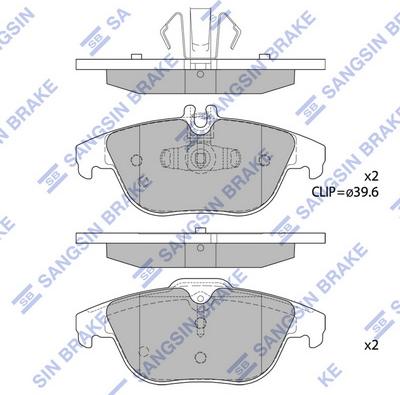 Hi-Q SP2313 - Kit de plaquettes de frein, frein à disque cwaw.fr