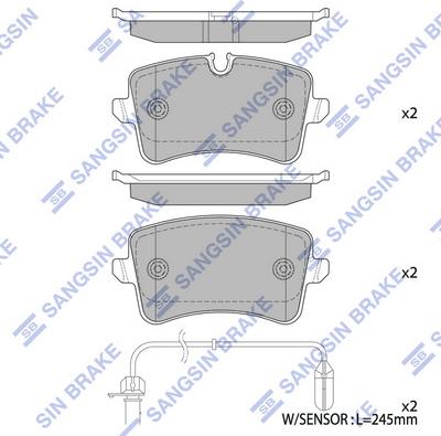 Hi-Q SP2317 - Kit de plaquettes de frein, frein à disque cwaw.fr