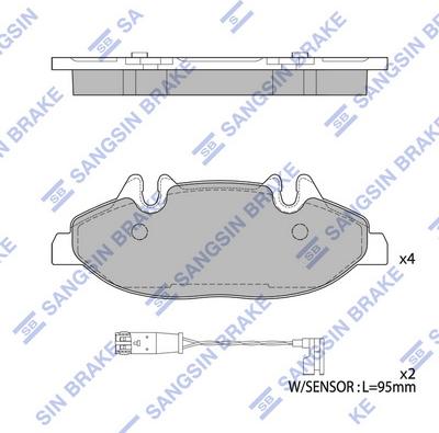 Hi-Q SP2331 - Kit de plaquettes de frein, frein à disque cwaw.fr