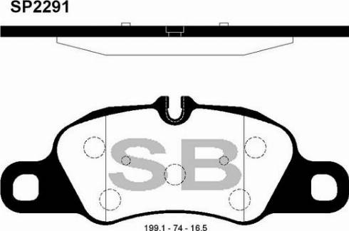 Hi-Q SP2291 - Kit de plaquettes de frein, frein à disque cwaw.fr