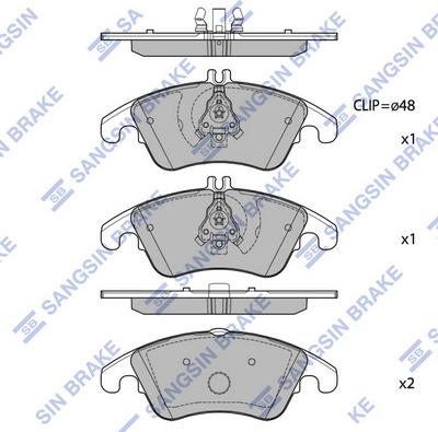 Hi-Q SP2292 - Kit de plaquettes de frein, frein à disque cwaw.fr