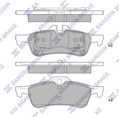 Hi-Q SP2244 - Kit de plaquettes de frein, frein à disque cwaw.fr