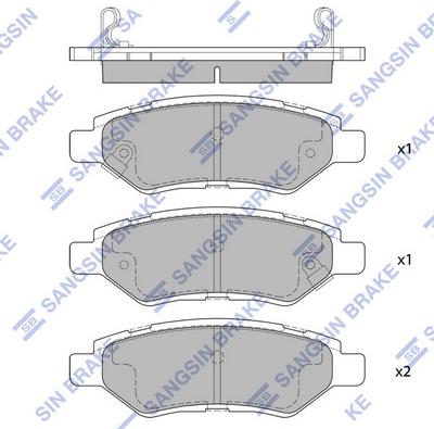 Hi-Q SP2252 - Kit de plaquettes de frein, frein à disque cwaw.fr