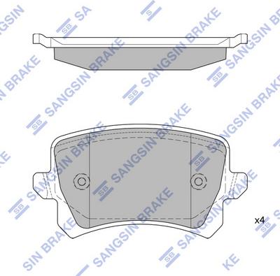 Hi-Q SP2263 - Kit de plaquettes de frein, frein à disque cwaw.fr