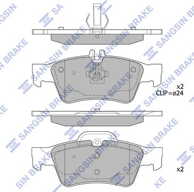 Hi-Q SP2209 - Kit de plaquettes de frein, frein à disque cwaw.fr