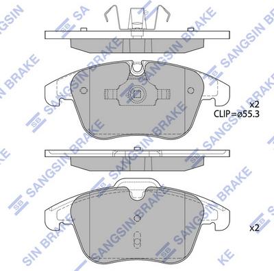 Hi-Q SP2207 - Kit de plaquettes de frein, frein à disque cwaw.fr