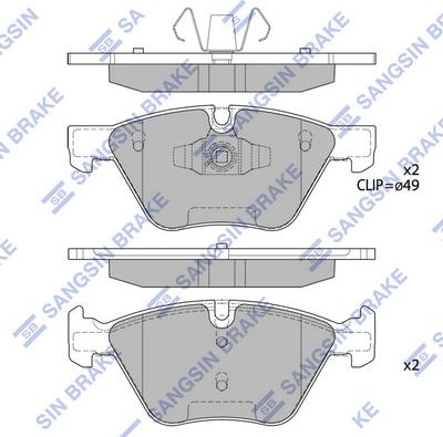 Hi-Q SP2214 - Kit de plaquettes de frein, frein à disque cwaw.fr