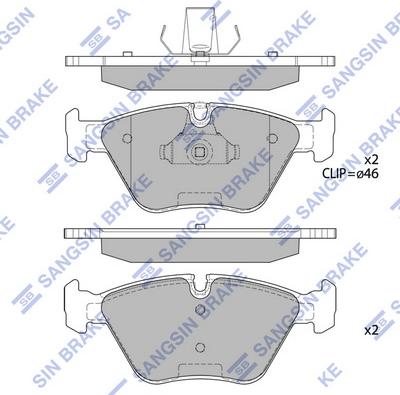 Hi-Q SP2216 - Kit de plaquettes de frein, frein à disque cwaw.fr