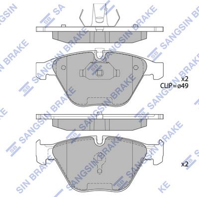 Hi-Q SP2210 - Kit de plaquettes de frein, frein à disque cwaw.fr