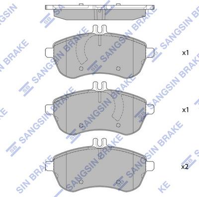 Hi-Q SP2284 - Kit de plaquettes de frein, frein à disque cwaw.fr