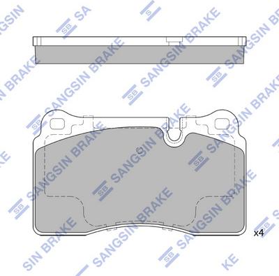 Hi-Q SP2235 - Kit de plaquettes de frein, frein à disque cwaw.fr