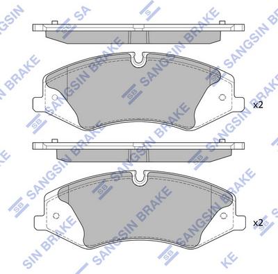 Hi-Q SP2233 - Kit de plaquettes de frein, frein à disque cwaw.fr