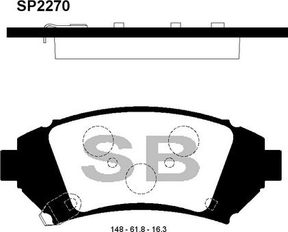 Hi-Q SP2270 - Kit de plaquettes de frein, frein à disque cwaw.fr