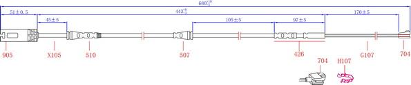 Hi-Q SWS1513 - Contact d'avertissement, usure des plaquettes de frein cwaw.fr