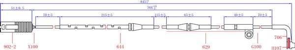 Hi-Q SWS1201 - Contact d'avertissement, usure des plaquettes de frein cwaw.fr