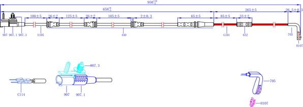 Hi-Q SWS1708 - Contact d'avertissement, usure des plaquettes de frein cwaw.fr