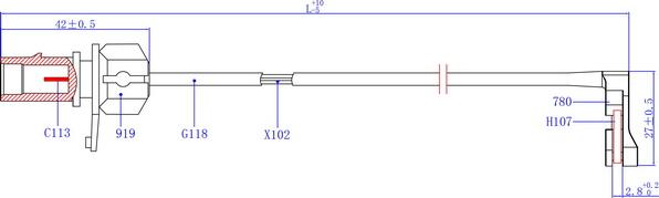 Hi-Q SWS2901 - Contact d'avertissement, usure des plaquettes de frein cwaw.fr