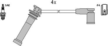 HITACHI 134955 - Kit de câbles d'allumage cwaw.fr