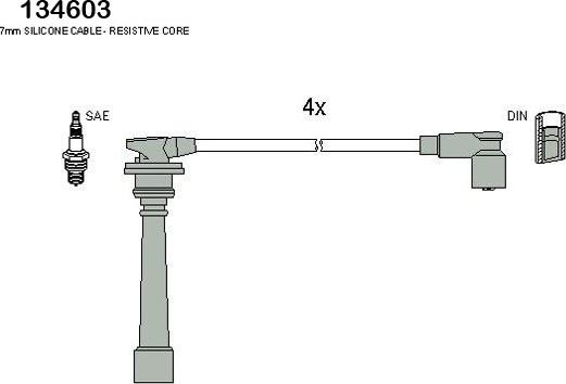 HITACHI 134603 - Kit de câbles d'allumage cwaw.fr