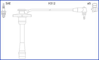 HITACHI 134130 - Kit de câbles d'allumage cwaw.fr