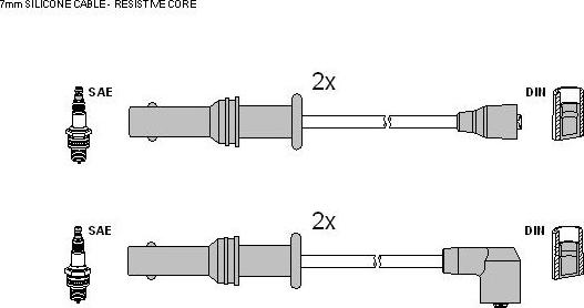 HITACHI 134847 - Kit de câbles d'allumage cwaw.fr