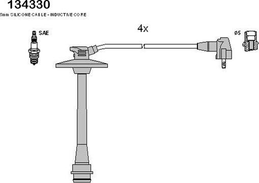 HITACHI 134330 - Kit de câbles d'allumage cwaw.fr